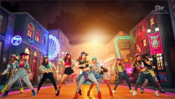 The music video was praised for its flamboyant fashion style, particularly with this scene in which Girls' Generation perform the choreography.
