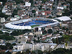 Pascual Guerrero Stadium seen from the Cristo Rey