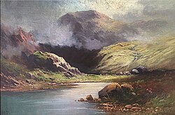 The Scottish Highlands are renowned for their natural beauty and are a popular subject in art (here depicted by Henry Bates Joel).