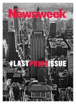 Newsweek's final print issue, released on December 31, 2012