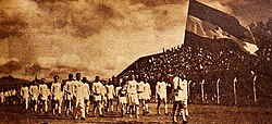 The Honduras national football team in 1946
