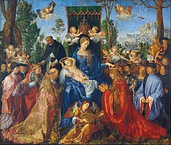 Feast of the Rosary (Rosenkranzfest), by Albrecht Dürer, 1506