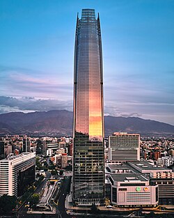 The Gran Torre Costanera is the tallest building in South America and second tallest in Ibero-America. It is part of the Costanera Center complex.