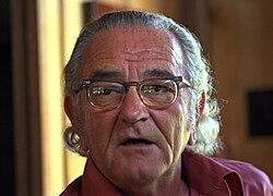 Johnson with longer hair during an interview in August 1972, five months before his death