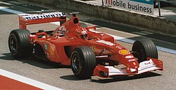 Michael Schumacher (pictured in 2001) won five consecutive titles with Ferrari.