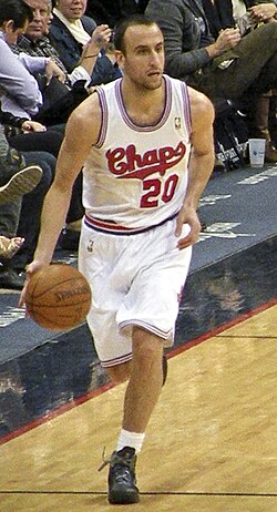 Emanuel Ginóbili, one of the most recognized Argentine basketball players.