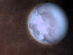 Artist's impression of Gliese 581 c, the first terrestrial extrasolar planet discovered within its star's habitable zone
