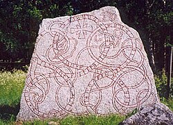 A Younger Futhark inscription on the 12th-century Vaksala Runestone in Sweden