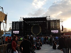 Queen + Adam Lambert stage at GEBA during their 2014–2015 tour
