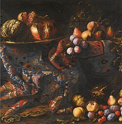 Francesco Noletti's Still Life of Pomegranates, Peaches and other Fruits