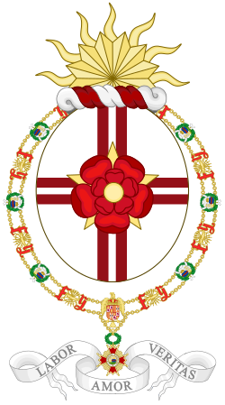 Coat of arms as dame of the collar of the Order of Isabella the Catholic