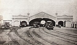 Del Parque, the main station, demolished in 1889.