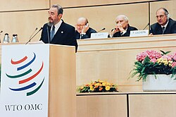 Cuban leader Fidel Castro in Geneva, Switzerland, May 1998