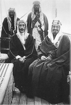 King Faisal I of Iraq and King Abdul-Aziz of Saudi Arabia