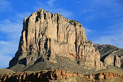 El Capitan, an ancient limestone reef in Texas