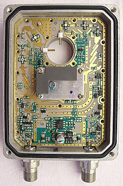 ku band microstrip circuit used in satellite television dish