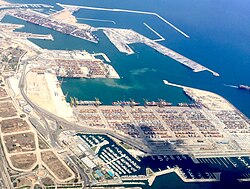 View of the port of Valencia