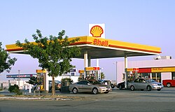 A Shell station near Lost Hills, California, US