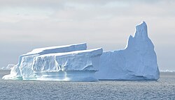 An iceberg near the Antarctic Circle north of Detaille Island