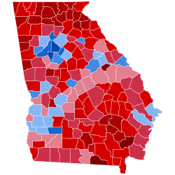 2024 U.S. presidential election results by county in Georgia Democratic Republican