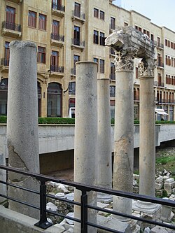 Roman columns at the Garden of Forgiveness