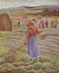 Camille Pissarro, Haying at Eragny, 1889, Private Collection