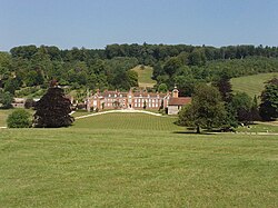 Stonor House from the Deer Park (stone circle visible on the right)