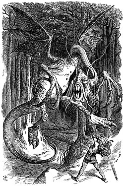 The Jabberwock, as illustrated by John Tenniel, 1871