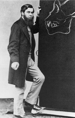 Huxley c.1870; sketch is a gorilla skull
