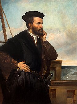 A depiction of Jacques Cartier by Théophile Hamel, 1844