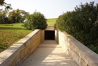 Entrance to the Macedonian tombs of Aigai (modern name Vergina)