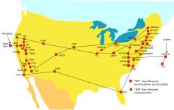 Symbolic representation of the Arpanet as of September 1974