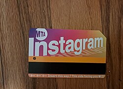 Instagram Metrocard, an advertisement Metrocard, which was the last one New York City Transit Authority did.