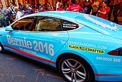 Vehicle with a BLM sticker, September 18, 2015