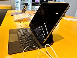 The 2020 iPad Pro on display