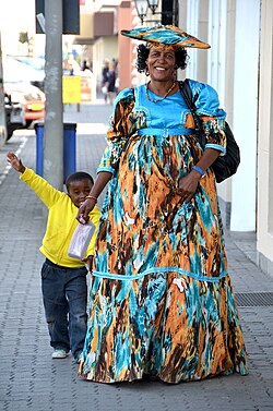 Traditionally the otjikaiva matches the dress
