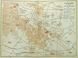 Map of parts of the Old City and the Civil Station, ca 1914