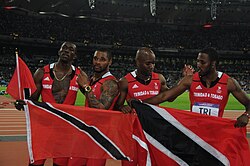 Trinidad and Tobago won bronze in the Men's 4x400 relay at the 2012 London Olympics.