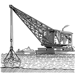A grab dredge
