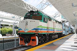 A Tri-Rail train at the MIC in April 2015