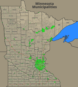 Minnesota cities, counties, and towns.