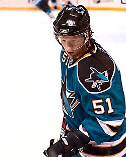 In an effort to bolster their team for the 2008 playoffs, the Sharks acquired Brian Campbell prior to the League's trade deadline.[81]