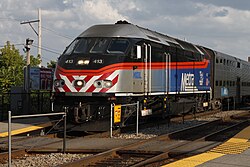 Metra commuter train in Chicago