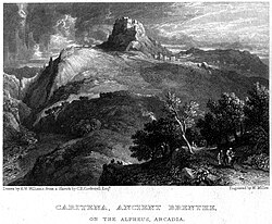 Caritena, Ancient Brenthe engraving by William Miller after H W Williams