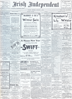 First issue of the Irish Independent