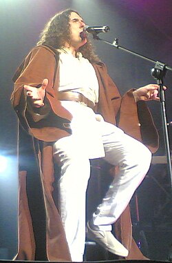 Yankovic performing "The Saga Begins" in Auckland, New Zealand, on March 10, 2007. Both Don McLean and George Lucas have reportedly expressed approval of the parody.