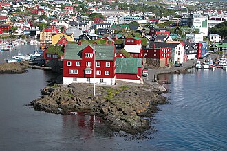 Tinganes in Tórshavn, seat of a part of the Faroese government