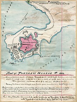 Map of Fort Monroe, 1862