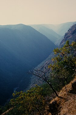 About 75 km east-southeast of Kabwe, Zambia, the Lunsemfwa River cuts a 500m deep gash, known as The Wonder Gorge, through the lip of the Muchinga Escarpment (viewed from Bell's Point). The antenna atop the Taipei 101 skyscraper, the world's tallest building, would just protrude above the rim of this gorge.