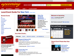 Upcoming homepage in October 2008